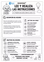 Vista previa - Unidades / Secuencias / Situaciones de Aprendizaje - PACK LEE Y REALIZA LAS INSTRUCCIONES (1º Y 2º SERIE) - página 2
