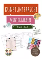 Vorschau - Stundenentwürfe - Winterfarben – Kunstunterricht Winter | Klasse 1 bis 4 | Unterrichtsreihe - Deckblatt