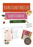 Vorschau - Stundenentwürfe - Herbstfarben – Kunstunterricht Herbst | Klasse 1 bis 4 | Unterrichtsreihe - Deckblatt