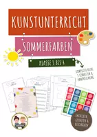 Vorschau - Stundenentwürfe - Sommerfarben – Kunstunterricht Kunst | Klasse 1 bis 4 | Unterrichtsreihe - Deckblatt