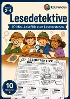 Vorschau - Arbeitsblätter - Leseverstehen Grundschule – 10 Mini-Lesefälle als Lesedetektive | Klasse 2–4 - Deckblatt