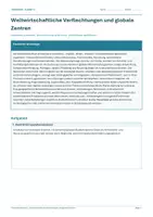 Vorschau - Arbeitsblätter - Arbeitsblatt Erdkunde Klasse 12 – Weltwirtschaftliche Verflechtungen und globale Zentren - Deckblatt
