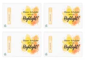 Vorschau - Mal- und Bastelvorlagen - Dieses Schuljahr wird ein Highlight – Geschenk mit Textmarker - Seite 2