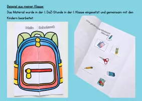 Vorschau - Stundenentwürfe - Was gehört in den Schulranzen? Schultasche / Schulsack | DaZ 1. Klasse Schulmaterial (2 Versionen) - Seite 3