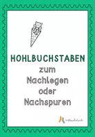 Vorschau - Stationenlernen - Hohlbuchstaben zum Nachlegen, Buchstabenerarbeitung - Deckblatt