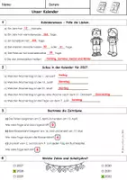 Vorschau - Arbeitsblätter - Kalender Klasse 3 - 4 Arbeitsblätter - Seite 2