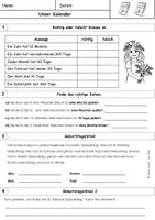 Vorschau - Arbeitsblätter - Kalender Klasse 3 - 4 Arbeitsblätter - Seite 3