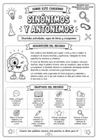 Vista previa - Unidades / Secuencias / Situaciones de Aprendizaje - CUADERNO SINÓNIMOS Y ANTÓNIMOS - página 2