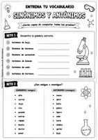 Vista previa - Unidades / Secuencias / Situaciones de Aprendizaje - CUADERNO SINÓNIMOS Y ANTÓNIMOS - página 3