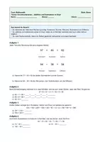 Vorschau - Arbeitsblätter - Mathematik: Grundrechenarten - Addition und Subtraktion im Kopf (Empfehlung Gymnasium Klasse 5) - Deckblatt