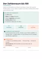 Vorschau - Arbeitsblätter - Vertretungsstunde Mathematik Zahlenraum 100 Klasse 1-2 - Seite 1
