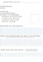 Aperçu - Feuilles d'exercices - Carnet suivi lecture année tour du monde - Page 2