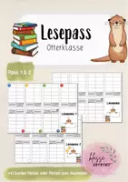 Vorschau - Arbeitsblätter - Lesepass Klassentier Otter I Otterklasse - Deckblatt