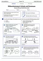 Vorschau - Arbeitsblätter - Basisscreening Mitbestimmung Klasse 7–8 - Deckblatt