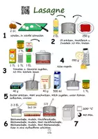 Vorschau - Arbeitsblätter - Lasagne - Sketchnotes-Rezept mit Erklärvideo - Seite 1