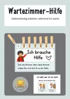 Vorschau - Aufgabenkarten - Wartezimmer-Hilfe – Selbstständig arbeiten, während ich warte | Aktivitätskärtchen | mintgrün - Deckblatt