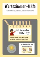 Vorschau - Präsentationen/Tafelbilder - Wartezimmer-Hilfe – Selbstständig arbeiten, während ich warte | Aktivitätskärtchen I gelb - Deckblatt
