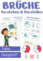 Vorschau - Arbeitsblätter - Brüche Verstehen und Darstellen - Bruchrechnen Einführung Klasse 3 & 4 - Deckblatt