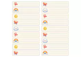 Voorbeeld - regenboogklas__naamkaartjes_pennenbakjes en kapstokken - Pagina 1