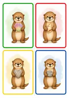 Vorschau - Poster - Tischgruppen-Karten Otter-Klasse | 12 Gruppenfarben | groß & klein - Seite 1
