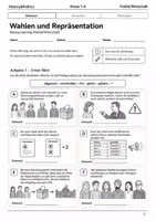 Vorschau - Arbeitsblätter - Basisscreening Wahlen und Repräsentation Klasse 7–8 - Deckblatt
