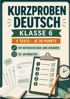 Vorschau - Test - Lernstandskontrollen/Tests: Deutsch Klasse 6 - 5 Tests mit Lösungen - Deckblatt