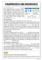 Vorschau - Arbeitsblätter - Strafrecht und Zivilrecht (Lückentext mit Lösungen) - Seite 1