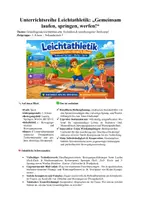 Vorschau - Unterrichtsreihen - Leichtathletik 5. Klasse – Reihenplanung, Stationskarten & Team-Dreikampf - Deckblatt