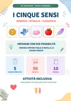 anteprima - Esperimenti - I cinque sensi. Laboratorio inclusivo di scienze - Pagina di copertina