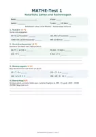 Vorschau - Arbeitsblätter - Lernstandskontrollen/ Test - Mathe Klasse 6 - mit Lösungen - Seite 2
