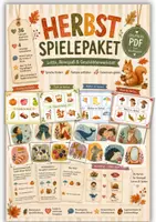 Vorschau - Spiele - Herbst-Spielepaket für die Kita | Bildkarten, Lotto, Reimspiel & Geschichtenwerkstatt | Sprachförderung im Herbst - Deckblatt