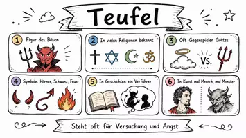 Vorschau - Arbeitsblätter - Lernplakat + Arbeitsblätter zum Thema "Teufel" + Lösung & MP3 + Mindmap + Infografik - Seite 3