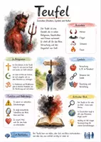 Vorschau - Arbeitsblätter - Lernposter + AB mit Fragen zum Thema "Teufel" + Lösungsblatt + Infografik - Deckblatt