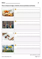 Aperçu - Feuilles d'exercices - Ateliers de français CE1 - J'écris des phrases n°2 - Page 2
