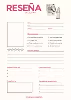 Vista previa - Fichas informativas / Documentos de lectura - FICHA SENCILLA DE RESEÑA DE LECTURA - Portada