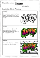 Vorschau - Mal- und Bastelvorlagen - Mein Name als Graffiti: Anleitung und Vorlagen - Seite 2