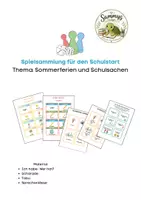 Vorschau - Spiele - Spielsammlung und Sprechanlässe für den Schulstart - Deckblatt