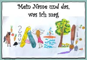 Vorschau - Mal- und Bastelvorlagen - Mein Name und das, was ich mag: Anleitung - Seite 3