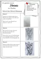 Vorschau - Mal- und Bastelvorlagen - Mein Name mit Doodles: Anleitung und Vorlagen - Seite 1