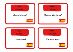 Vorschau - Aufgabenkarten - Erste Stunden Spanisch - Kennenlernen Tarjetas de Conversación - Seite 2
