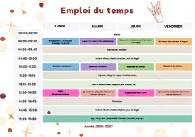 Aperçu - Autre type de ressources - Emploi du temps - Page 1