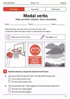 Vorschau - Arbeitsblätter - Modal verbs Basisscreening Englisch Klasse 7–8 - Deckblatt