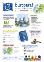 Vorschau - Arbeitsblätter - Lernposter + Arbeitsblätter zum Thema "Europarat" + Lösung & MP3 + Mindmap + Infografik - Deckblatt