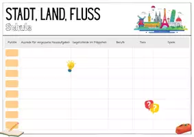 Vorschau - Spiele - Stadt, Land, Fluss: KOSTENLOSE Vorlagen - Seite 2