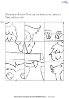 Vorschau - Arbeitsblätter - Erstes Lesen - Anlaute - Puzzle - Seite 1