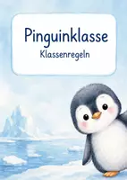 Vorschau - Poster - Pinguinklasse - Klassenregeln- Aushänge für Klassenregeln - Deckblatt