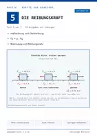 Vorschau - Interaktives Material - Lektion 5 Selbstlernkurs - Die Reibungskraft - Deckblatt