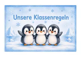 Vorschau - Poster - Pinguinklasse - Klassenregeln- Aushänge für Klassenregeln - Seite 1