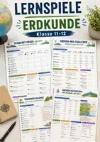Vorschau - Arbeitsblätter - 5 Lernspiele Erdkunde Klasse 11-12 | Arbeitsblätter Geographie - Deckblatt