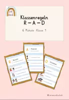 Vorschau - Poster - Klassenregeln Plakate Klasse 1 – R-A-D - Seite 1